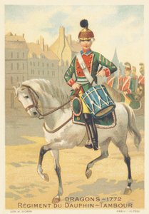 Dragões, Regiment du Dauphin, Drambour em 1772 de French School