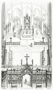 Desenho do Dictionnaire raisonné da arquitetura francesa do século 11 ao século XVI, 1861 de French School