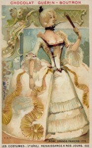 Vestido com grandes malas, 1715 de French School