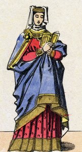 Dinastia dos Capetianos: Retrato de Blanche de Castille de French School