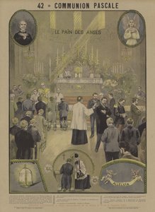 Comunhão da Páscoa (cor litho) de French School