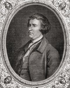 Edmund Burke, de "História da Revolução Francesa" por Louis Blanc (1811-82) de French School