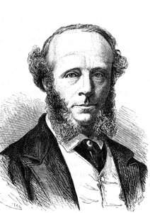 Edward Orange Wildman WITEHOUSE (1816-1890), engenheiro eletrotécnico inglês do cabo telegráfico transatlântico. Gravura de 1868 de French School