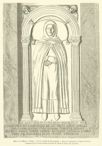 Igreja da Minerva em Roma, Tombstone of Fra Angelico (gravura) de French School