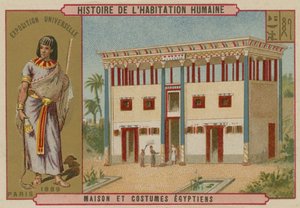 Casa egípcia e trajes de French School