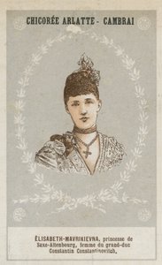 Elisabeth-Mavrikievna, princesa de Saxe-Altenburg, esposa do grão-duque Constantino Constantinovich de French School