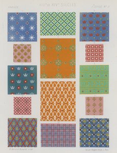 Tecidos bordados da França dos séculos XIII e XIV de French School