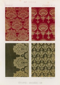 Tecidos bordados da França do século XV de French School