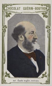 Emile Augier, escritor (foto colorida) de French School