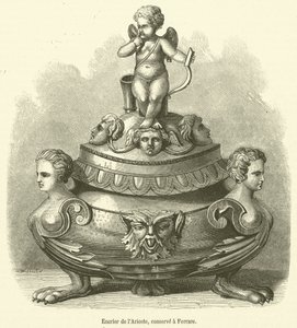 Tinteiro Ariosto, conservado em Ferrara (gravura) de French School