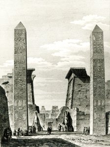 Entrada para o Templo de Luxor, de Voyage in Lower e Upper Egypt por Dominique Vivant Denon (1747-1825) 1802 de French School