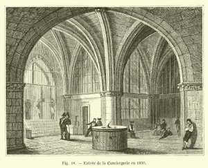 Entrada da Conciergerie em 1830 de French School