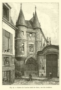 Entrada do antigo hotel de Guise, rue des Archives de French School