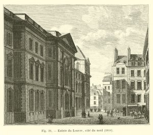 Entrada, louvre, norte, costa, 1810 de French School