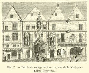 Entrada para o Colégio de Navarra, rue de la Montagne-Sainte-Genevieve de French School