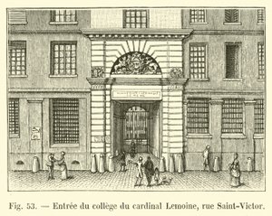 Entrada do Cardeal Lemoine College, rue Saint-Victor de French School
