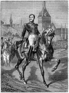 Retrato equestre do General Jean Rapp (1771-1821) - Jean comte Rapp General francais (1772 -1821) - in "Histoire de l