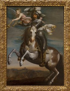 Retrato equestre de Luís XIII (1601-1643). Pintura por volta de 1630. Arte francais do século XVII. Musee des Beaux Arts de Rouen. de French School