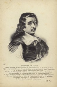 Eustache Le Sueur, pintor francês (litografia) de French School