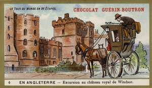 Excursão ao castelo real de Windsor, Inglaterra (chromolitho) de French School