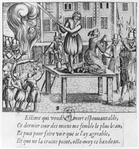 Execução de Leonora Galigai (1571-1617) em 8 de julho de 1617 de French School