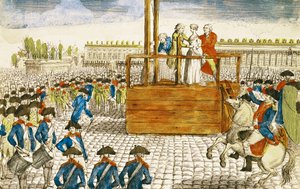 Execução de Maria Antonieta (1755-93) na Place de la Revolution, 16 de outubro de 1793 de French School