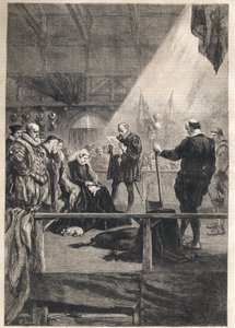 Execução de Mary Queen of Scotland e Queen consort of France - de French School