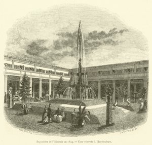 Exposição da indústria em 1849, Tribunal reservado à horticultura (gravura) de French School