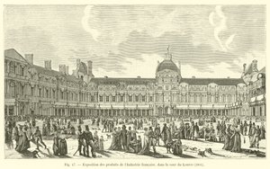 Exposição dos produtos da indústria francesa, no pátio do Louvre, 1801 de French School