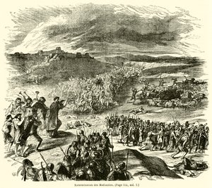Exterminação de Madianitas (gravura) de French School