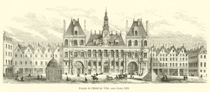 Fachada do Hotel de Ville, sob Louis XIII de French School