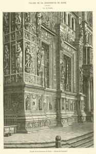 Fachada da Fachada de Pavia (gravura) de French School
