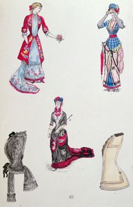 Moda em 1880 de French School