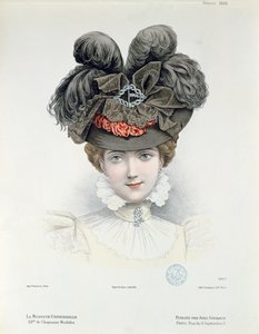 Placas de moda de La Modiste Universelle, fevereiro de 1898 de French School