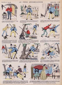 A viagem de pesca mal sucedida do Padre Grosbouchon (cor litho) de French School