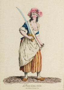 Mulher Sans-Culotte, c.1792 (gravura) de French School