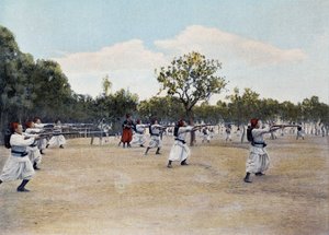 Esgrima no Baionette- em "Album militaire" - Zouaves de French School