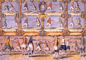 Esgrima, da Academie de lEspée de Girard Thibault, publicado em 1630 de French School