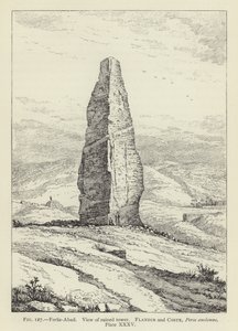 Feruz-Abad, vista da torre em ruínas de French School