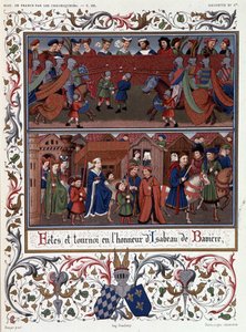 Festivais e Torneio em Honra de Isabeau (Isabelle, Elisabeth) da Baviera (1371-1435) de French School