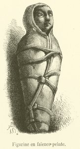 Figurino em faiança pintada (gravura) de French School
