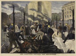 Fogo no Bazar da Caridade, Paris, 1897 de French School