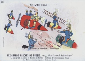 Combate a incêndios no ano 2000 (cor litho) de French School