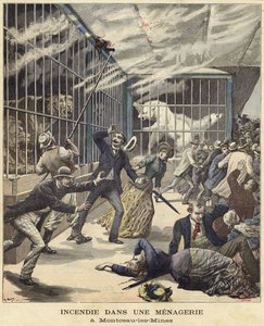 Fogo no zoológico de Montceau-les-Mines