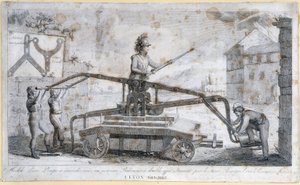 Bomba de incêndio em Lyon em 1808 de French School