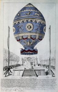 Primeiro voo humano do Pilâtre de Rozier em 21 de Novembro de 1783 de French School