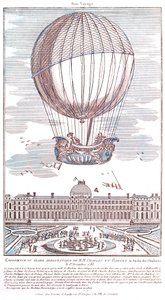 Primeiro vôo de balão de hidrogênio tripulado, 1783 de French School