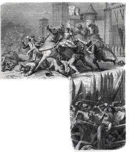 Florença entra em rebelião (a guerra dos "Oito Santos") contra o retorno do Santo Cerco a Roma. O Papa Gregoire XI Pierre Roger de Beaufort de French School