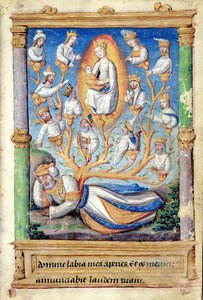 Fol.11r A árvore de Jessé, de Heures a lusage de Rome de French School