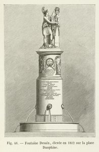 Fontaine Desaix, criado em 1802 no lugar Dauphine de French School
